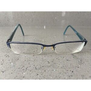 Takumi Eyeglasses 53-18-135 50 Patented Technology FRAMES Only Blue half rim